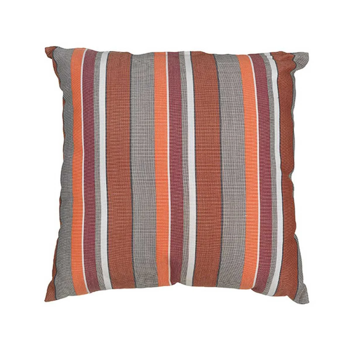 Cuscino Arredo Tessuto Pillow Righe Arancio 50x50