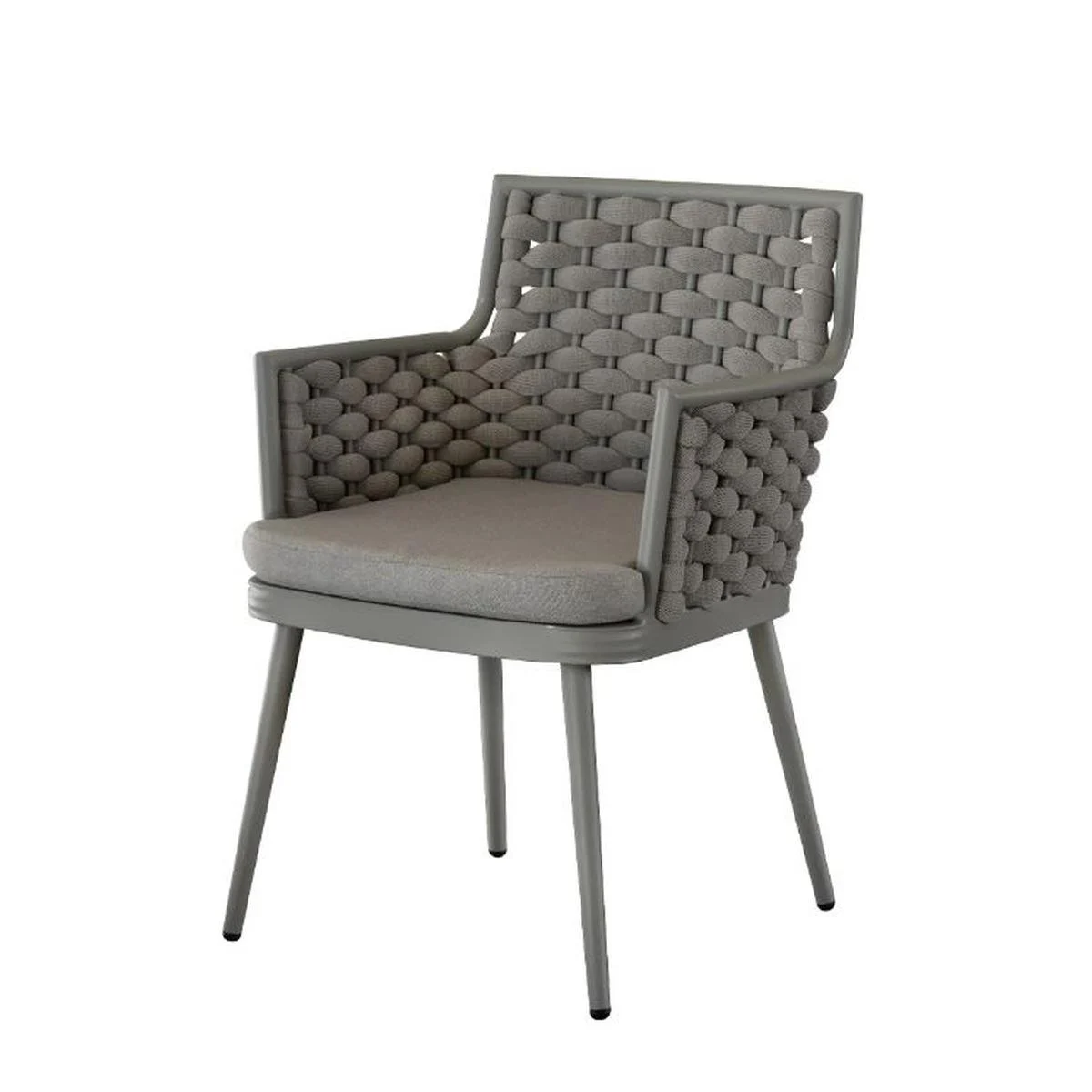 Poltrona Alluminio Iside c/Cuscino Grigia 80x50x60