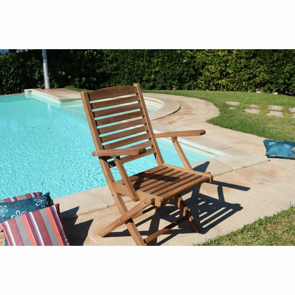 Poltrona Legno Mara Pieghevole cm.57x55x98