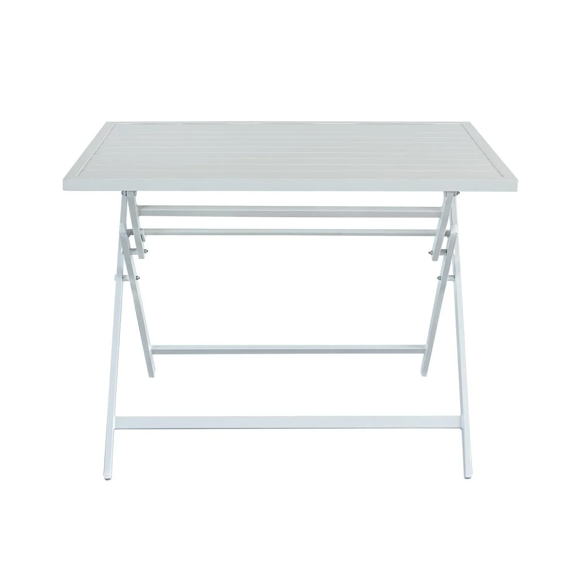Tavolo Alluminio Dionisio Richiudibile Bianco cm.100x70