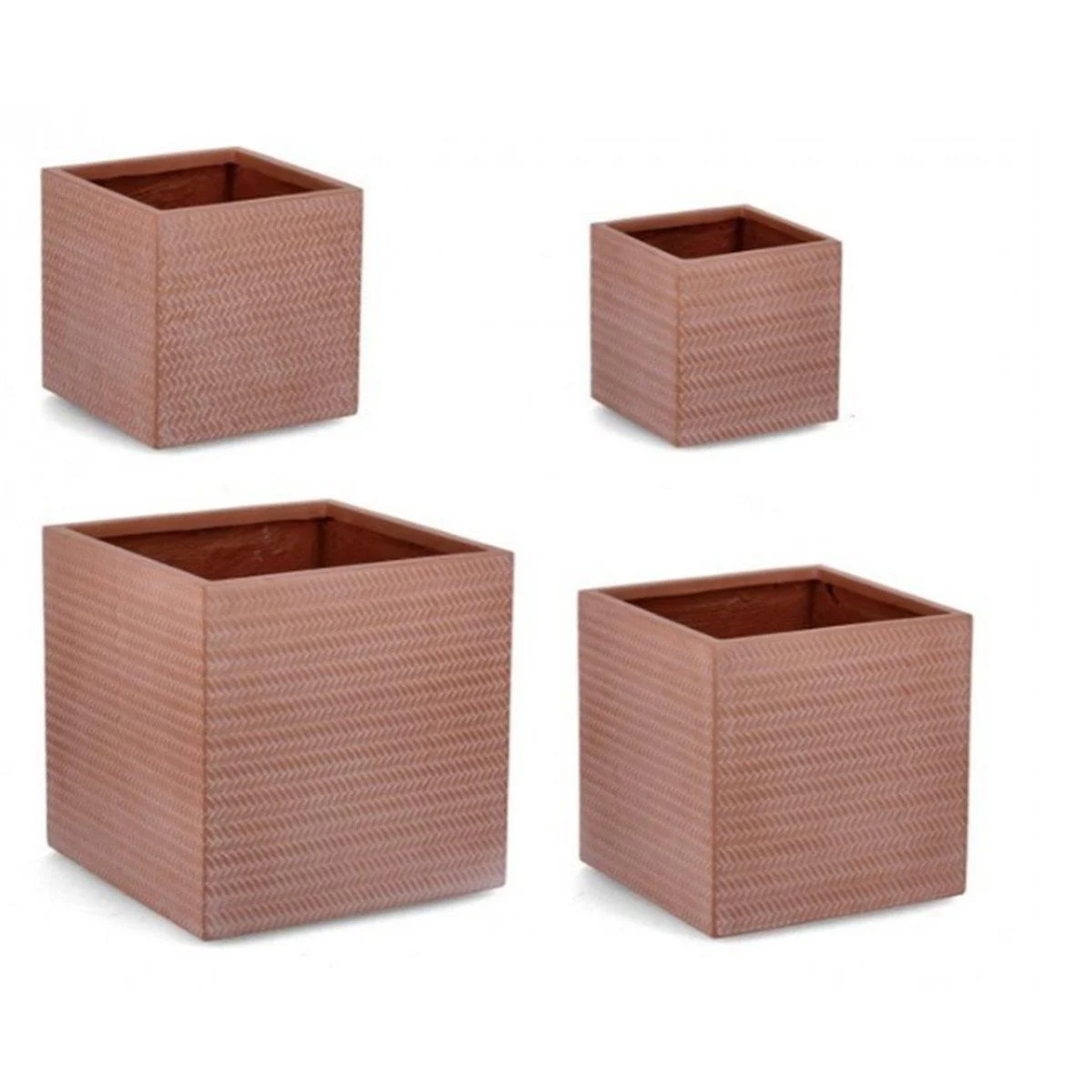 Porta Vaso TerracottaTressage cm.37x37x37