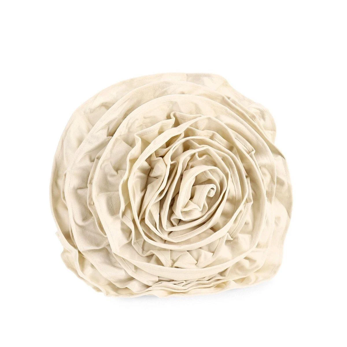 Cuscino Arredo Fryda Fiore Bianco Tondo cm.40