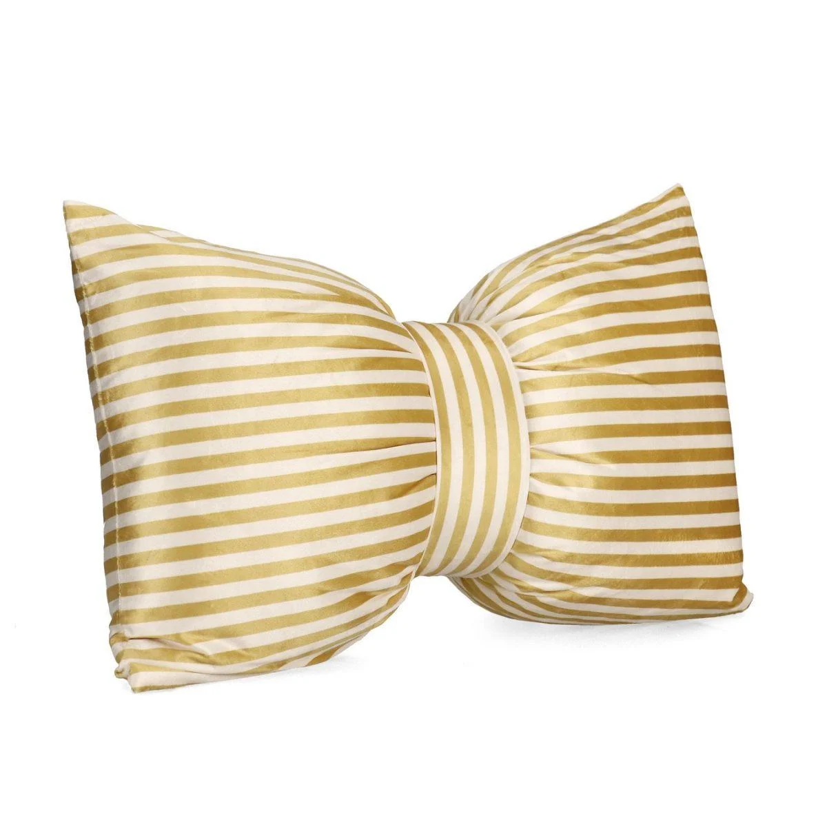 Cuscino Arredo Athel Fiocco Righe Oro 60x40