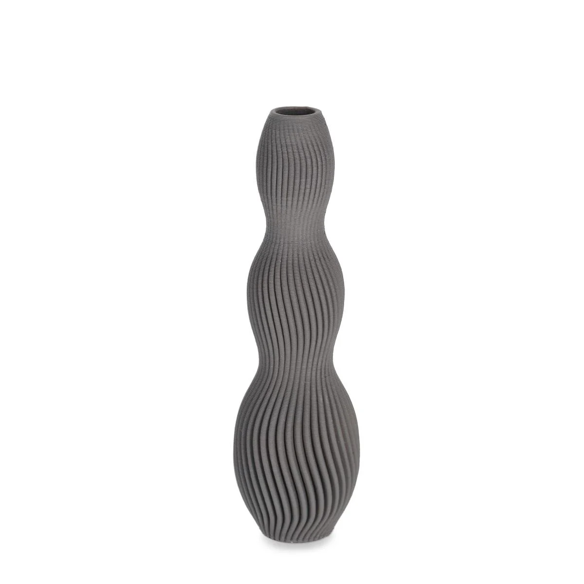 Vaso Ceramica Svenna Grigio cm.9x28