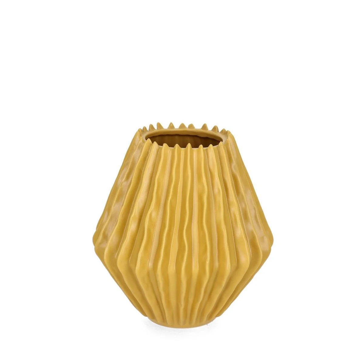 Vaso Ceramica Eldar Giallo Ocra cm.185x20