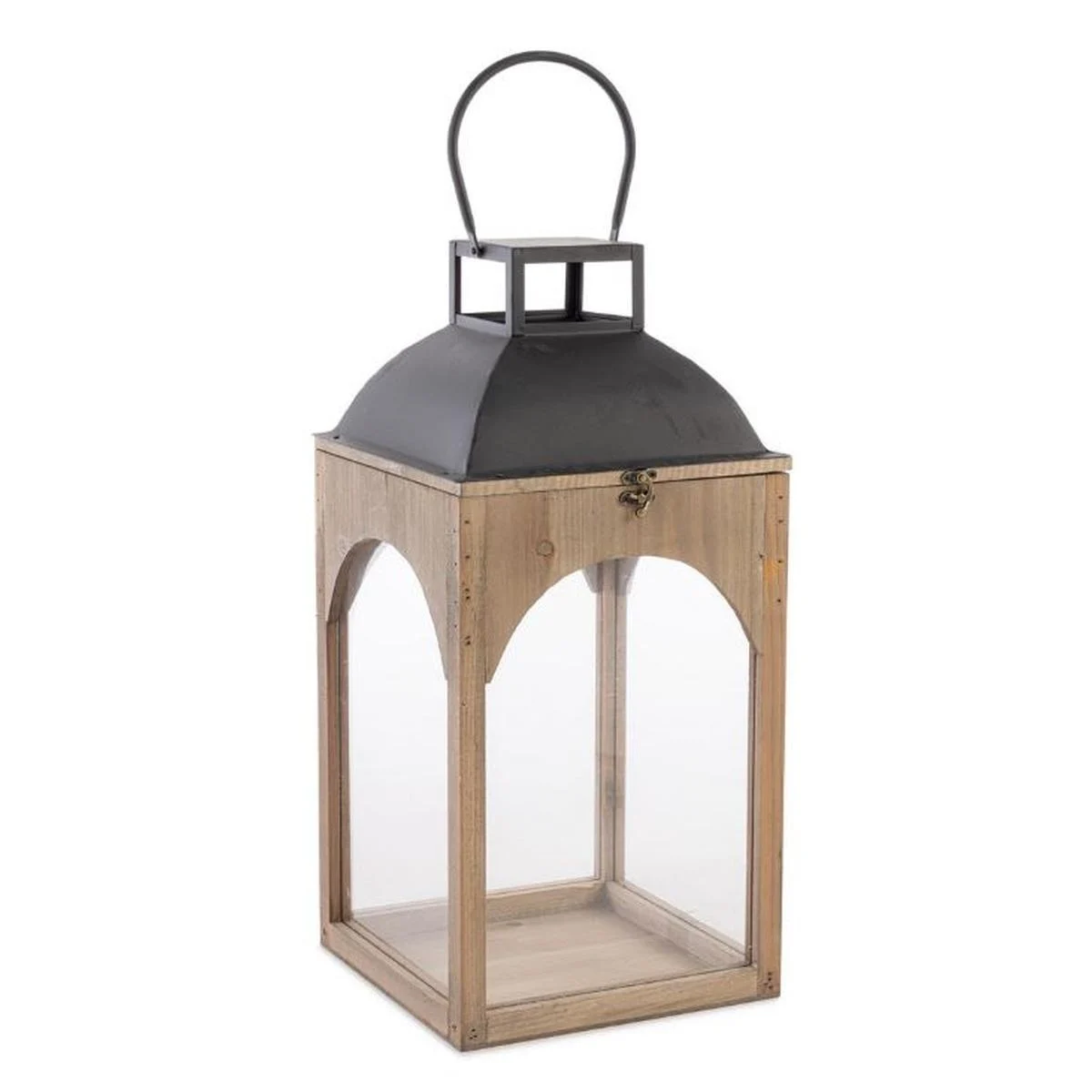 Lanterna cm.58,5 Legno Shayra Naturale-Nero