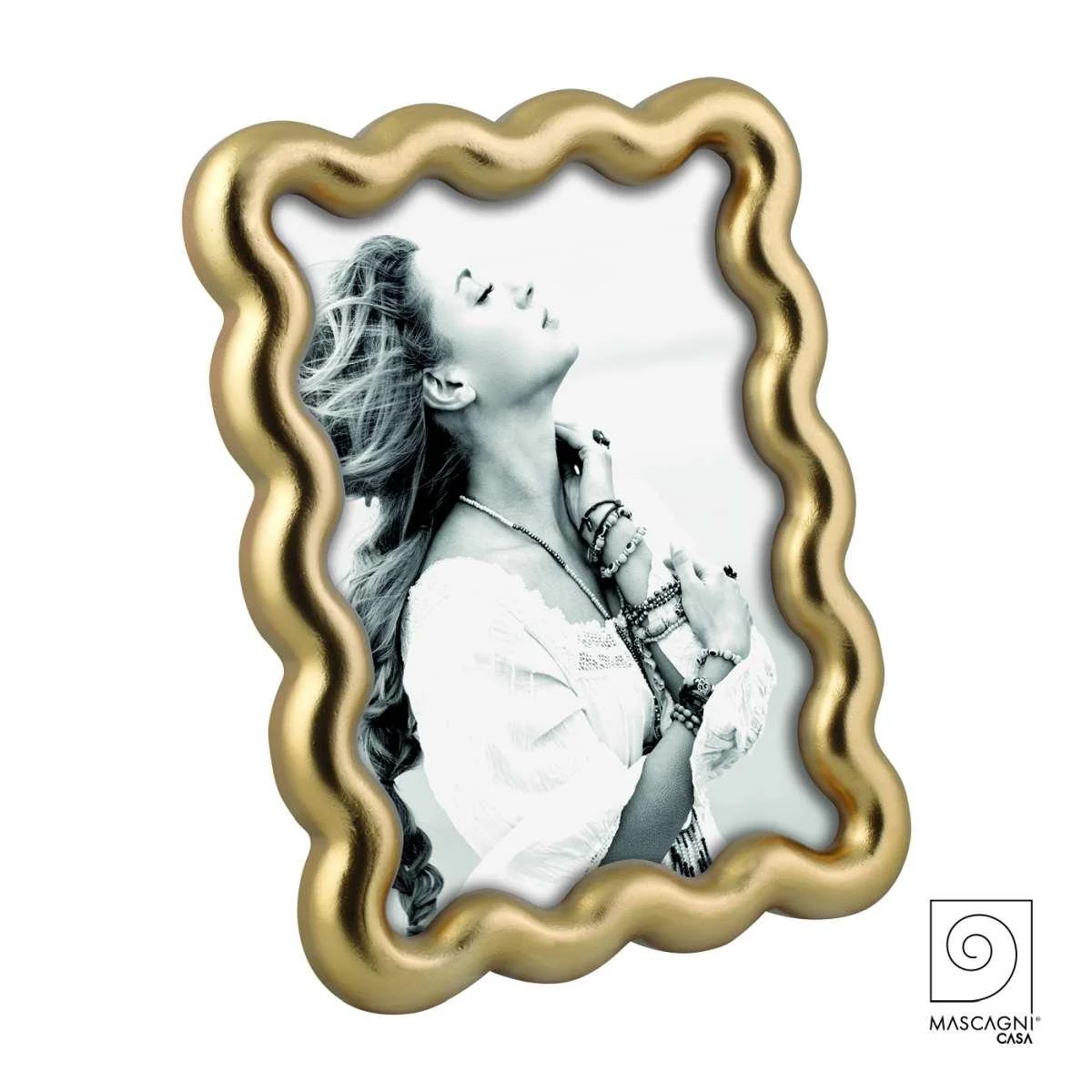Cornice Legno cm.13x18 Oro effetto Onde