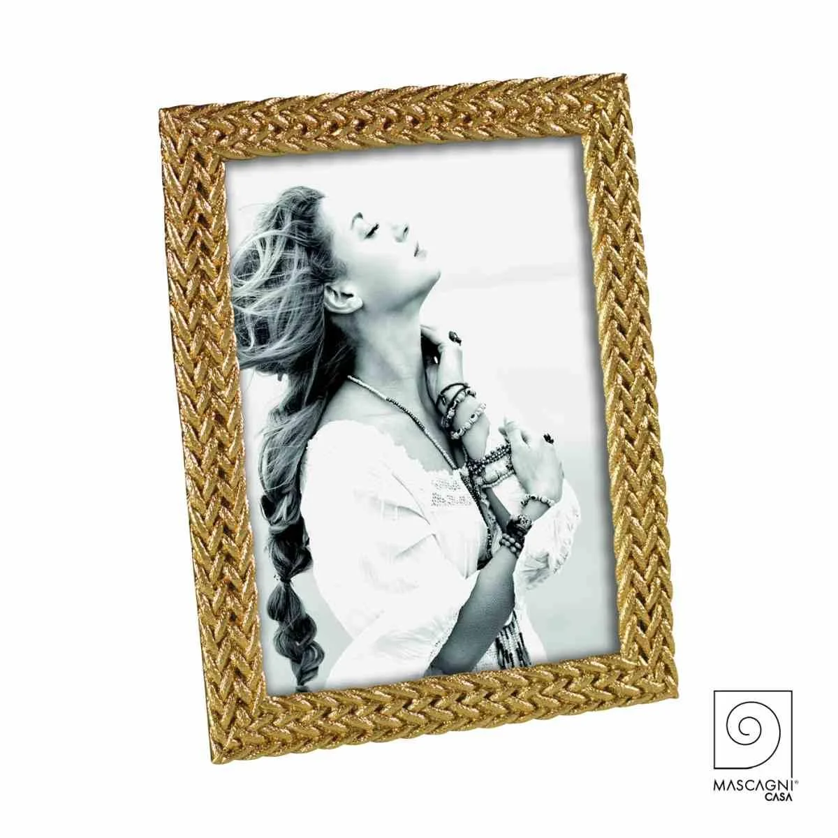 Cornice Resina cm.15x20 Oro Effetto Corda