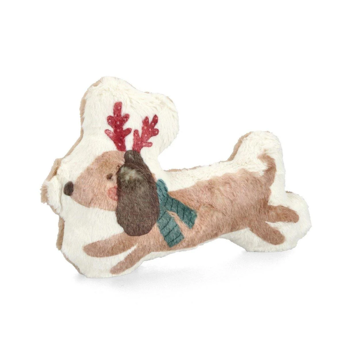 Cuscino Arredo in Tessuto Natale Benson con Cane cm.35x24