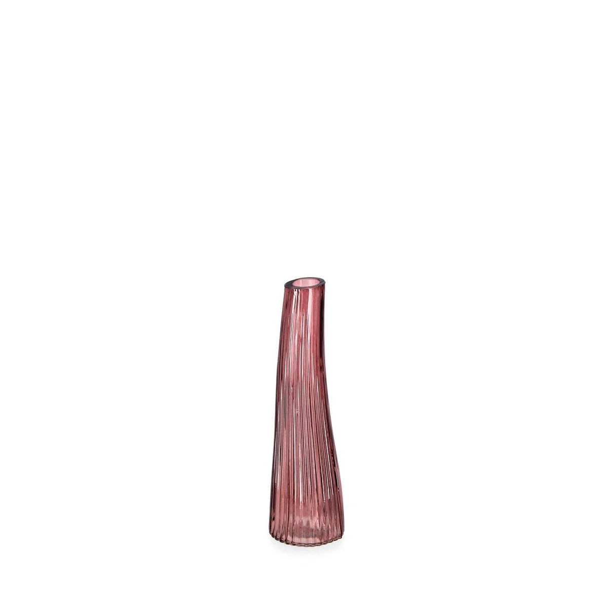 Vaso Vetro Monofiore Rosa cm.22