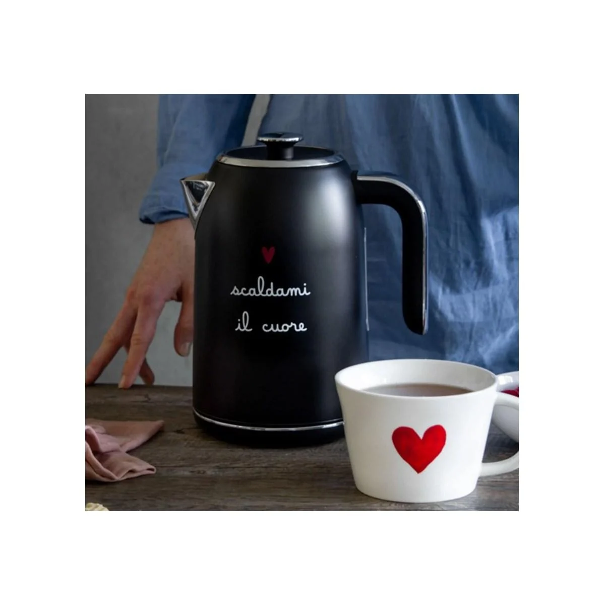 Bollitore Elettrico Simply Day Nero Scaldami Il Cuore