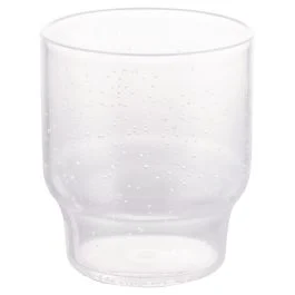Bicchiere acqua 325 ml bolle, in plastica MS, Cristallo di Luna, Unico