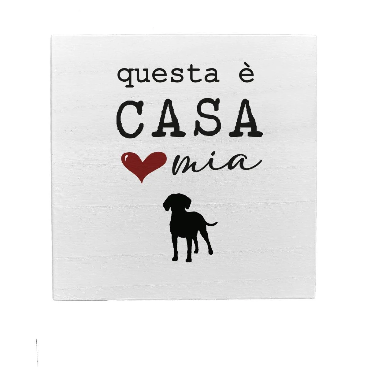 Targa Legno Dedica Cane cm.19,5