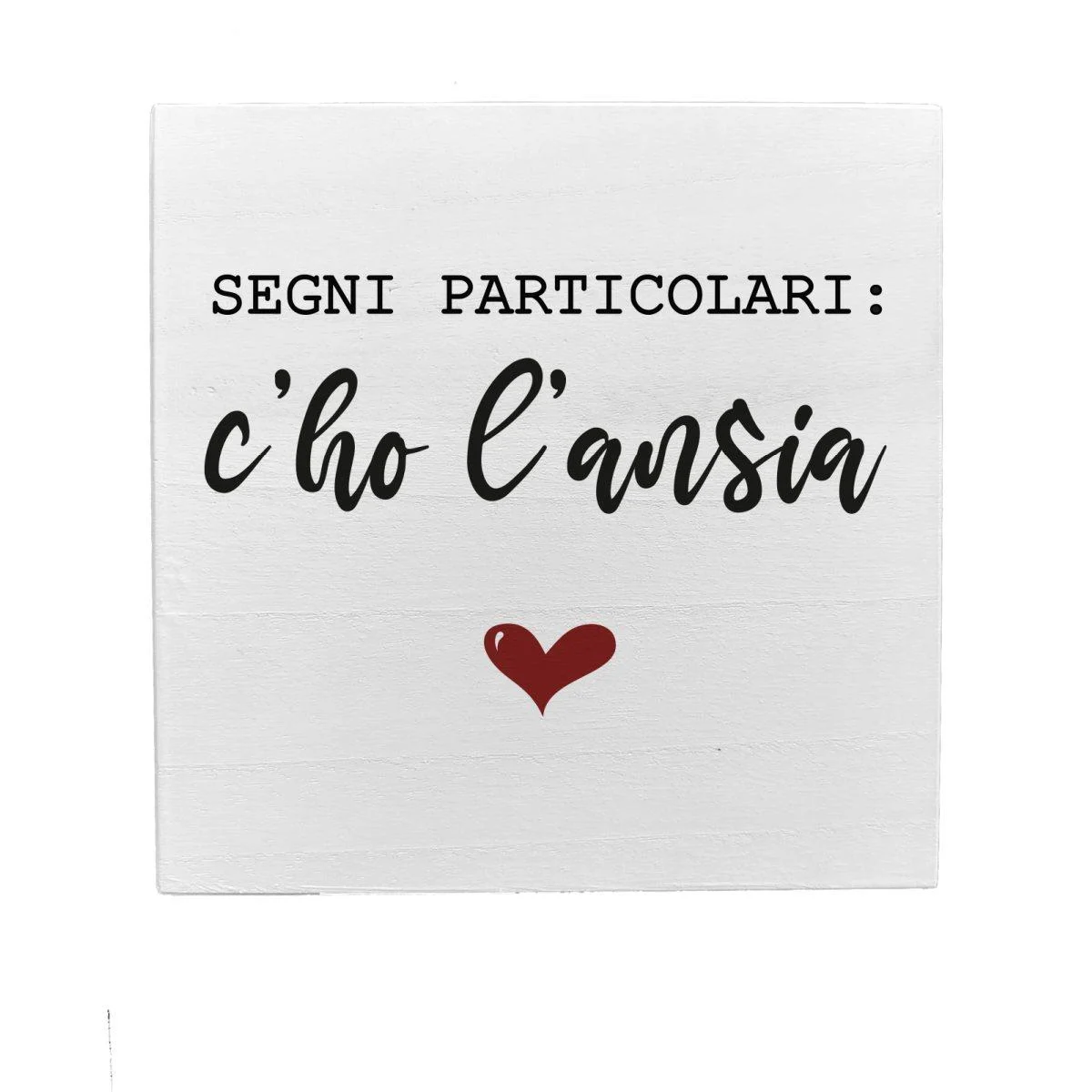 Targa Legno Dedica Ansia cm.19,5