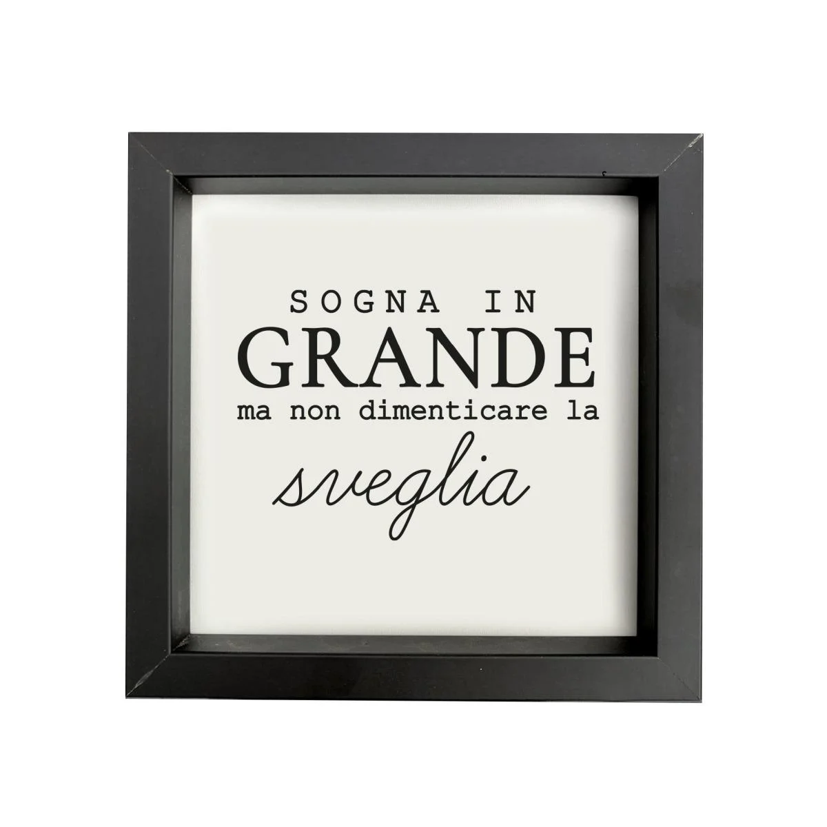 Targa Legno Dedica con Cornice Sogni cm.23