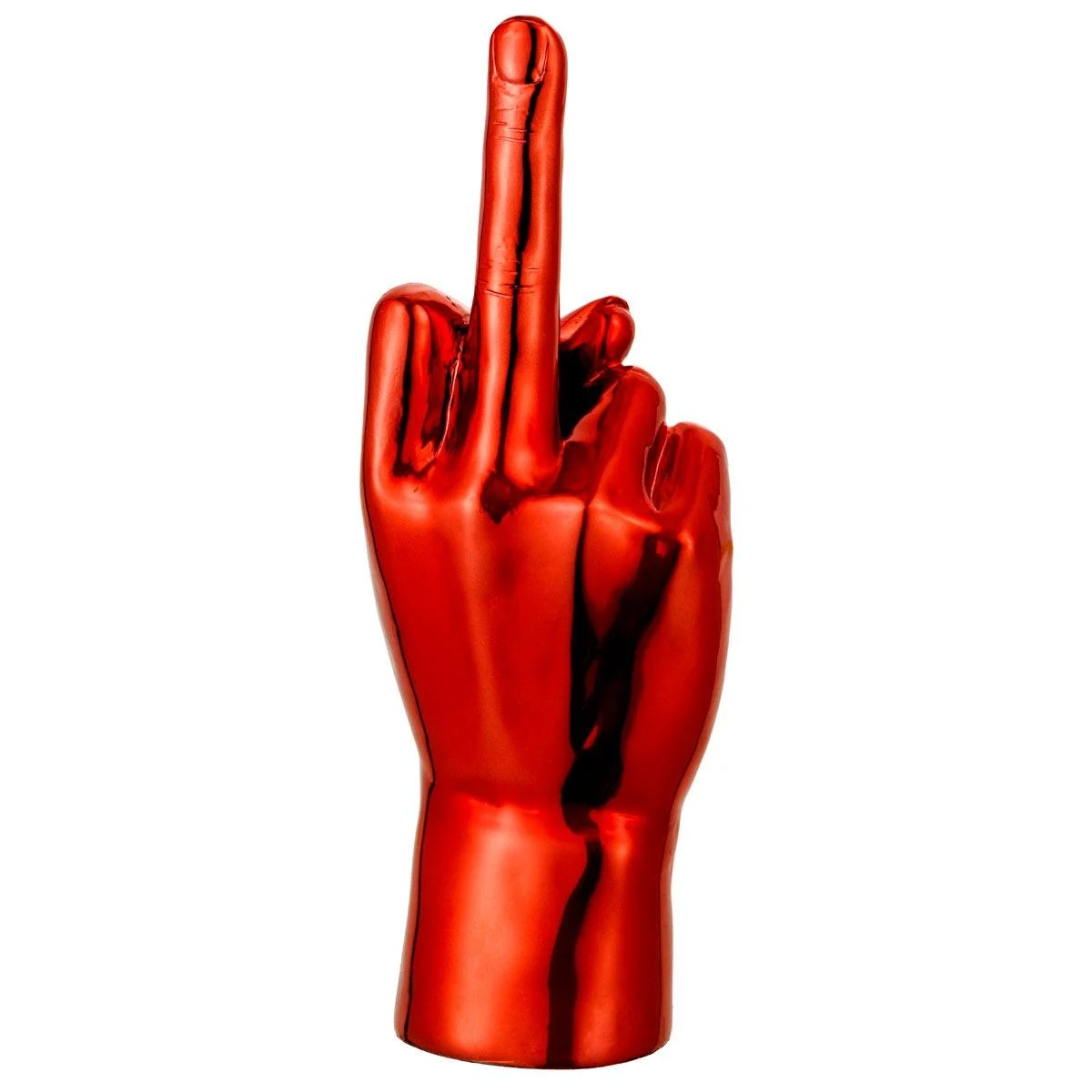 Mano Ceramica Rossa Dito Medio cm.