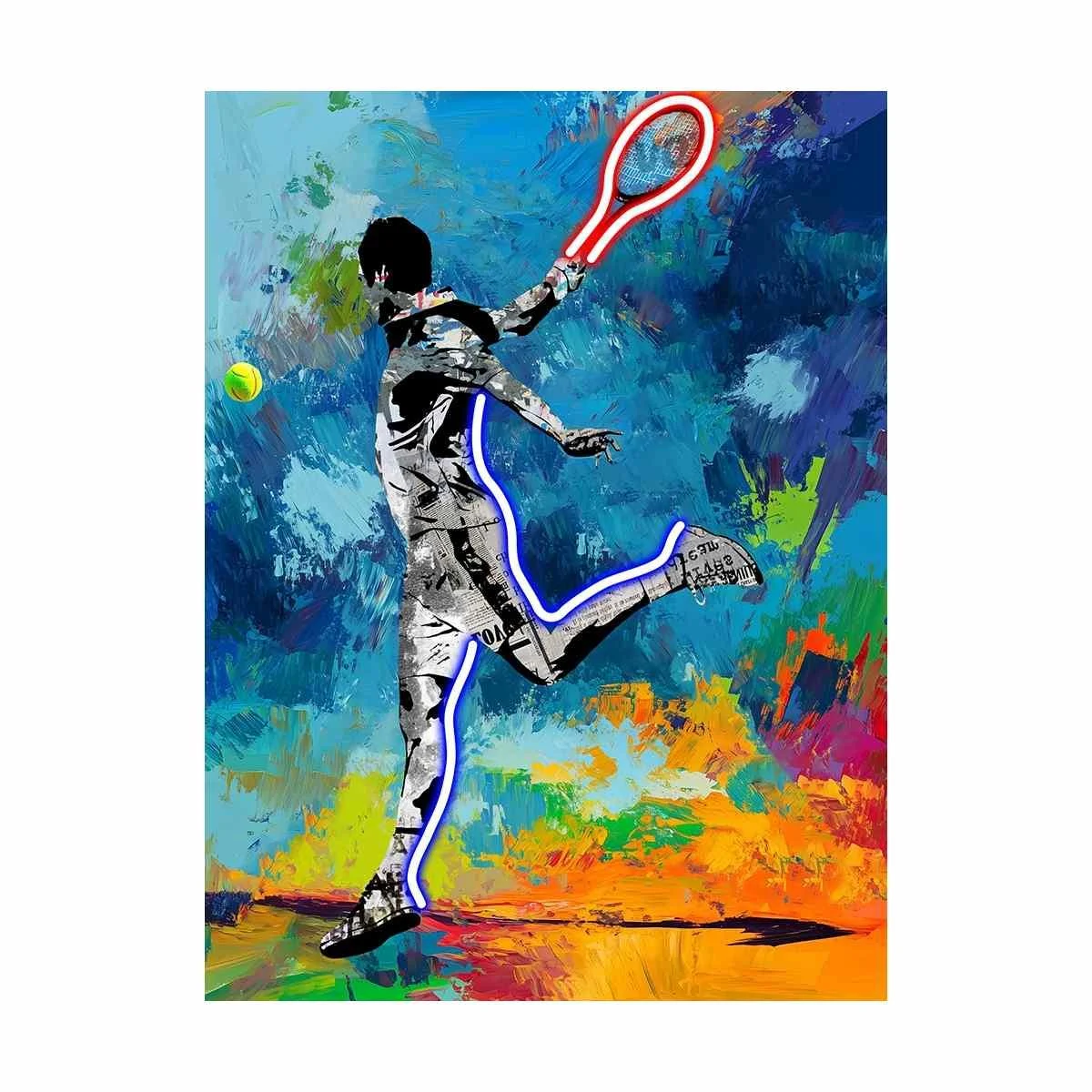 Quadro LED Tennis cm.60x90