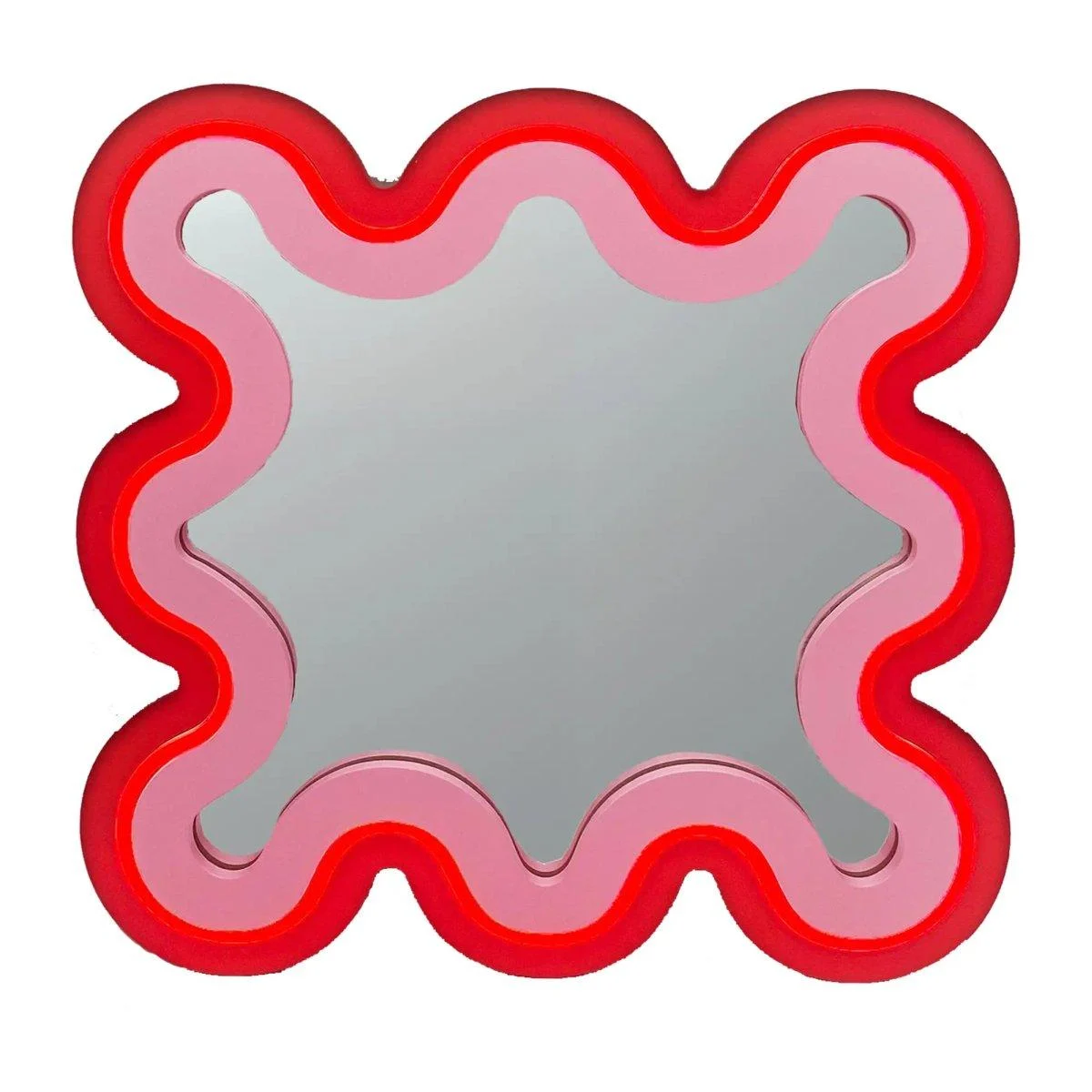 Specchio LED Rosso Rosa cm.35x35 USB