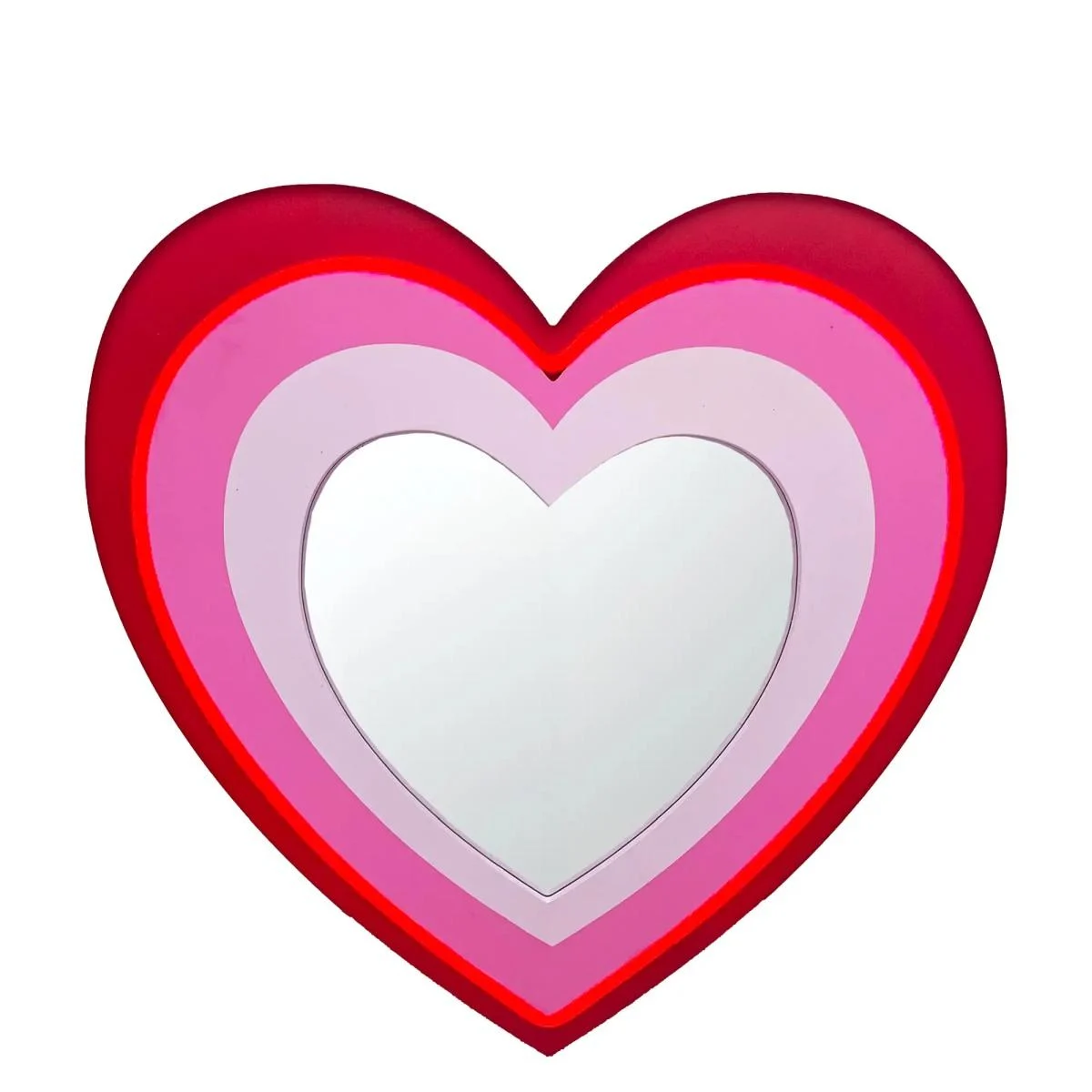 Specchio LED Cuore Rossa Rosa cm.26x45