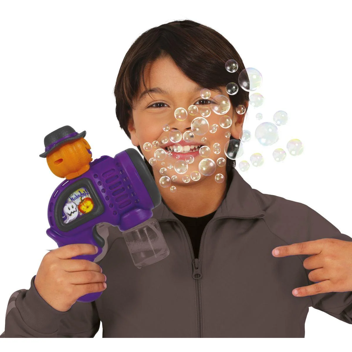 Pistola spara bolle sapone con luce