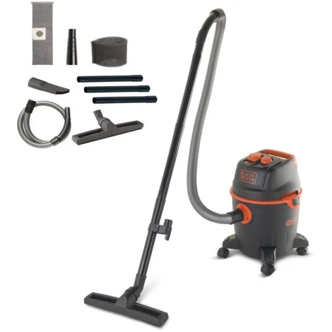 Black+Decker Aspiratore Solidi e Liquidi BXVC20PTE con Presa Elettroutensili (1200 W, 20 l)