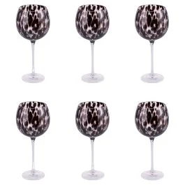 Set 6 bicchieri da cocktail 515 ml, Jamila Black
