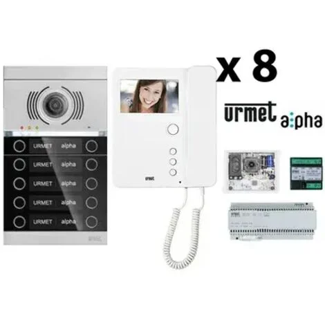 URMET 1783/328 - KIT Videocitofonico 8 famiglie Urmet Alpha