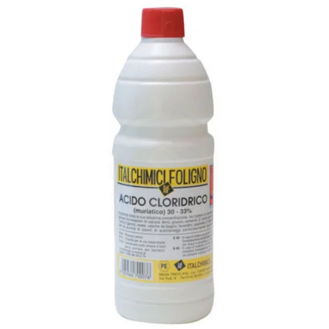 Italchimici 1 lt acido cloridrico muriatico puro al 33% sgrassante disincrostante pulizia