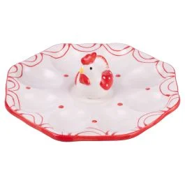 Piatto in ceramica per 8 uova, Easter