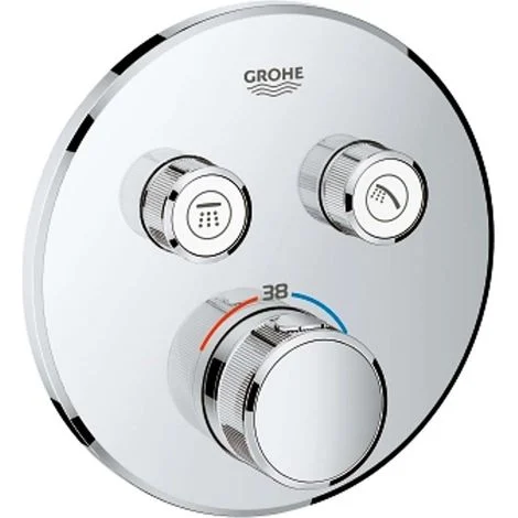 Grohe Grohtherm SmartControl - Miscelatore doccia termostatico ad incasso, 2 utenze, cromato 29119000
