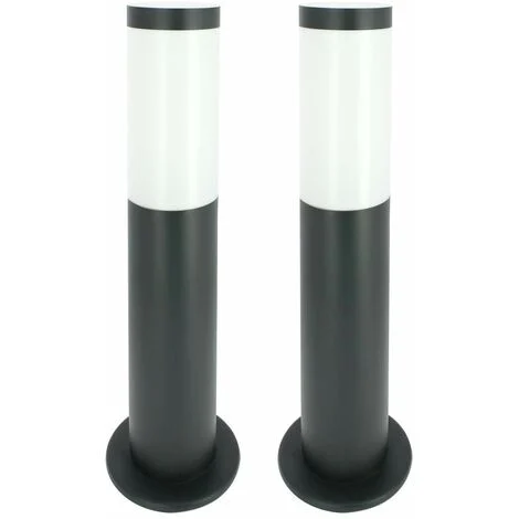 Set 2 terminali da esterno E27 antracite VALENTE altezza 45cm