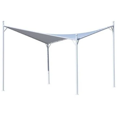 GARDENIA Gazebo baleari vela 3,5x3,5xh.2,82 mt, palo ø 60 mm, colore ecru