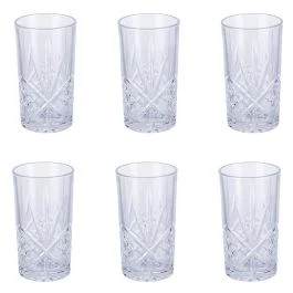 Set 6 bicchieri cocktail 365 ml, superficie lavorata, Vintage
