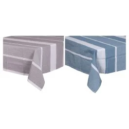 Tovaglia rettangolare 140x240 cm in policotone, 10/12 posti tavola, Sibilla