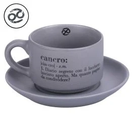 Tazzina caffè con piattino 90 ml, Victionary Cancro