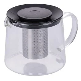 Teiera tonda 1 L in vetro borosilicato, SìChef