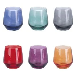 Set 6 bicchieri acqua 365 ml, Elegance Color