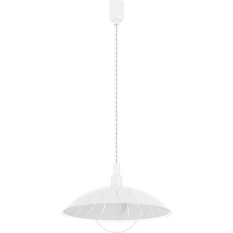 Lampadario A Sospensione Moderno Alvez Policarbonato Bianco Vetro 1 Luce E27