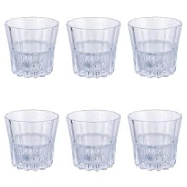 Set 6 bicchieri liquore 330 ml, superficie lavorata, Moment
