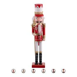 Soldato schiaccianoci natalizio in legno h. 38 cm, Santa's House