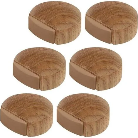 Fermaporta 6 pezzi - Fermaporta adesivo in legno per pavimenti e parquet - Fermaporta adesivo - Fermaporta (rovere naturale).