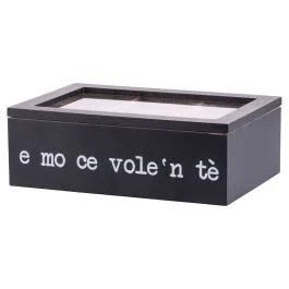 Scatola porta tè e tisane, grigio, S.P.Q.eRe