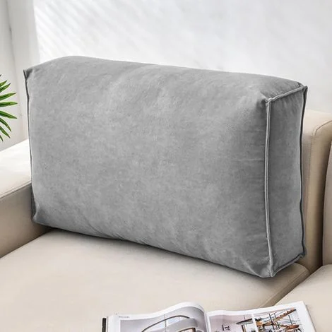 Cuscino per schienale del divano, cuscino per testiera, cuscino da lettura per letto comodo, cuscino lombare, cuscino ergonomico, schienale per letto lavabile, 6-70x45x12cm