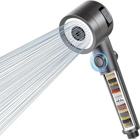Soffione doccia con filtro a 20 strati, alta pressione, 3 modalità di getto - Soffioni doccia per bagno