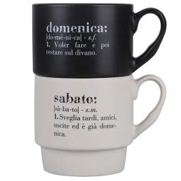 Set 2 tazze impilabili 340 ml, Victionary