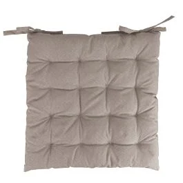 Cuscino sedia 40x40 cm, idrorepellente, tortora, Esté