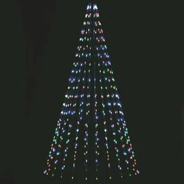 Mantello 308 miniled multicolor, 14 stringhe, h. 220 cm, uso esterno, Santa's House