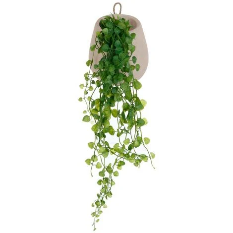 Edera artificiale in vaso di cemento H62cm - Atmosphera créateur d'intérieur