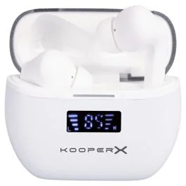 Cuffiette wireless con custodia di ricarica, con display, Kooper X