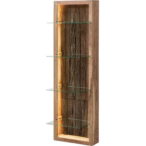 BARK 104 Mobile pensile in legno di acacia laccato / natur 45x30x145